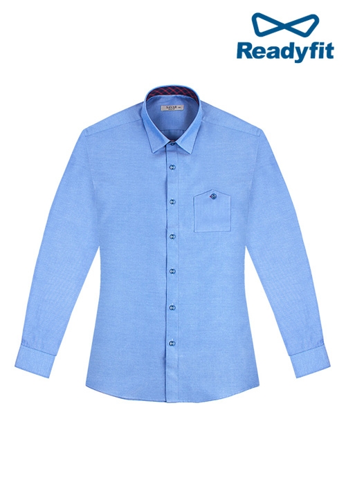 슬림 리버스포켓 포인트 블루 셔츠 SV7122