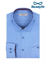 슬림 리버스포켓 포인트 블루 셔츠 SV7122