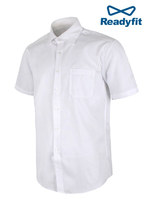 다이아 패턴 화이트 반팔 셔츠 단체 와이셔츠 제작 RF2120