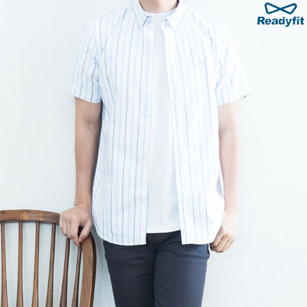그레이 스트라이프 반팔 남방 셔츠 RFC20115~20116