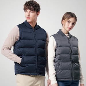 마커 겨울 멜란지 스판 오리털(덕다운) 조끼 SHMK-761~762