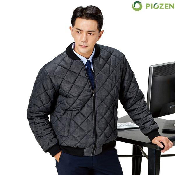 피오젠 퀼팅 자켓 겨울 작업복/근무복 패딩점퍼 PW-J211