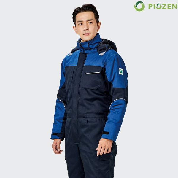 피오젠 배색 스즈키 일체형 작업복(겨울 정비복) PW-S72