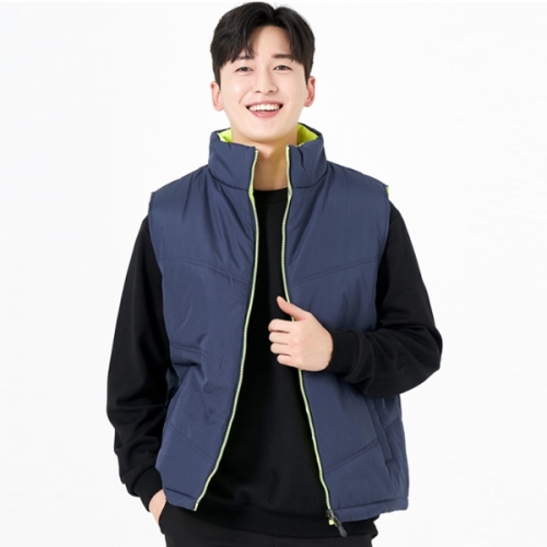 리버시블 양면 포켓 겨울 단체 패딩 조끼 MA-011