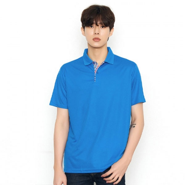 기능성 에어로쿨 체크 베이직 반팔 티셔츠 S-158(긴팔 봄 여름 회사 교회 학교 단체복 단체티 맞춤 주문제작 가능)