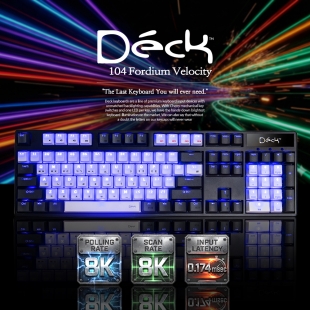 덱 밸러서티 자석축 키보드 (래피드 트리거, 104Z, 블루LED)
