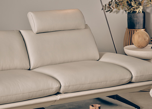 [통가죽무료업그레이드] 카미노 와이드 3인 베티버 천연 면피 소가죽 소파