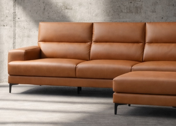 [런칭기획특가] 밀란 3.5인 베티버 천연 면피 통가죽 소파