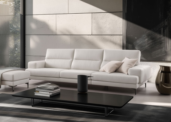 [런칭기획특가] 밀란 4인 베티버 천연 면피 통가죽 소파