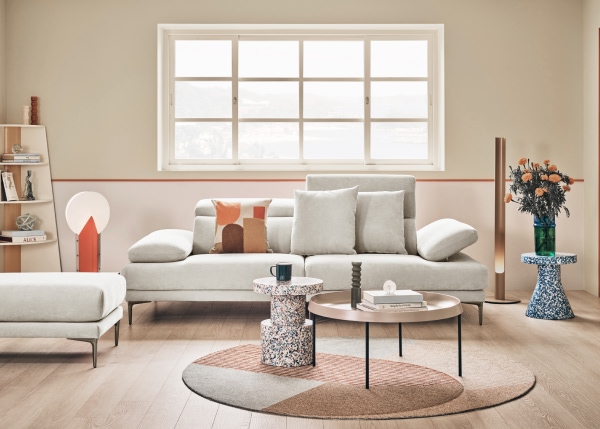 [런칭기획특가] 시에르 3인 헤드기능 베티버 천연 면피 통가죽 소파