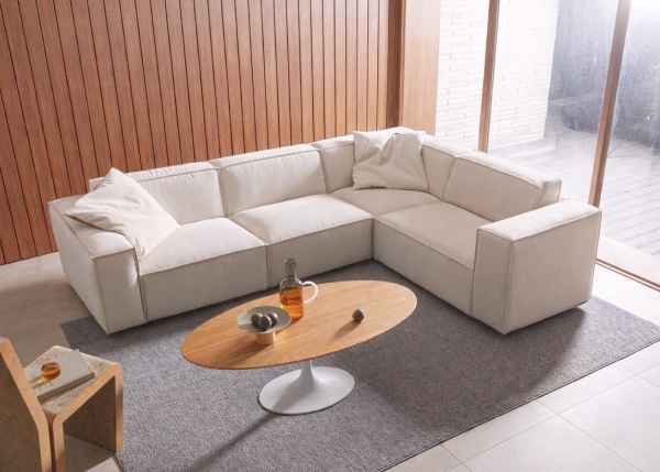 바크 4인 코너형 크라비츠 패브릭 소파