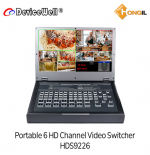 [S2B번호 : 202306016498824][Devicewell] Portable HD Video Switcher HDS9226 포터블 6채널 비디오 스위처 / SDI 4입력 / HDMI 2입력 / 스트리밍 / 크로마키 지원