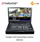 [S2B번호 : 202306136569326][Devicewell] Portable HD Video Switcher HDS9325 포터블 5채널 비디오 스위처 / 스트리밍 / T- bar 탑재 / 녹화 / 크로마키 지원