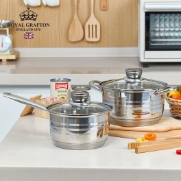 [로얄그래프톤] 로얄그래프톤 루시 IH 5중바닥 스텐냄비 2종셋