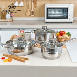 [로얄그래프톤] 로얄그래프톤 루시 IH 5중바닥 스텐냄비 3종셋