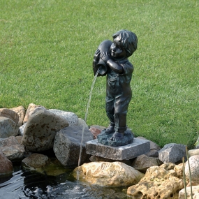 우빙 1386053 얀니크 소년 분수 48cm 정원 연못 장식 데코