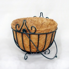 HB09010 내피 손잡이 와이어 바스켓 25cm  행잉 화분걸이 코코넛 화분 바구니