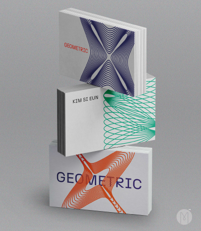 별색인쇄명함 - 지오메트릭