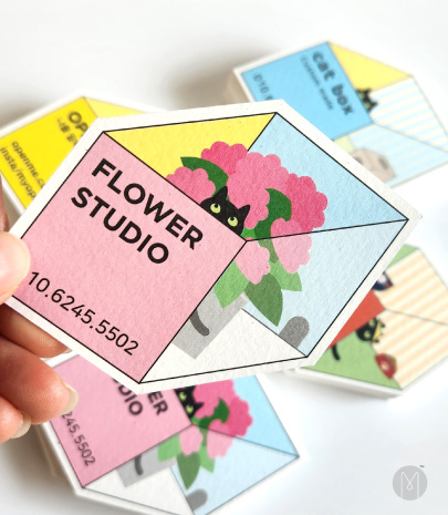 박스 모양명함 (100매)