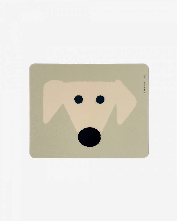 TRIANGLE DOG MOUSE PAD - CREAM