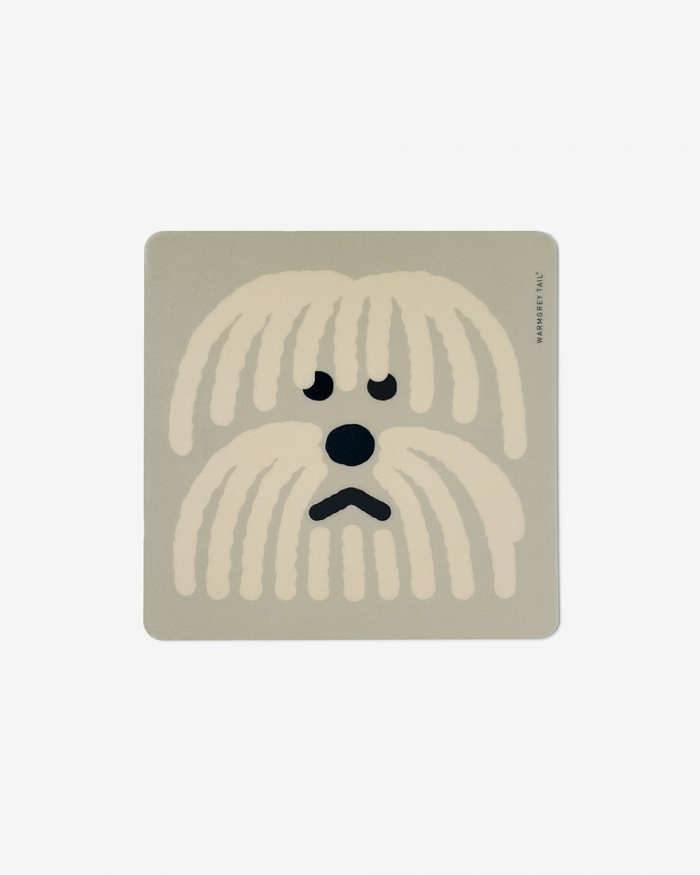 FLUFFY DOG MOUSE PAD - BEIGE