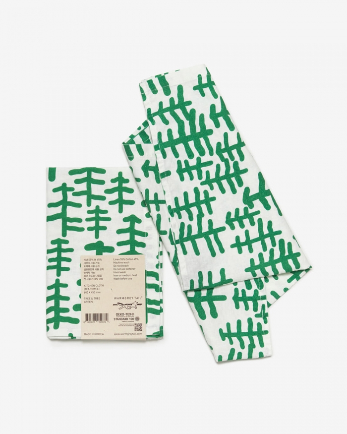 TREE & TREE KITCHEN CLOTH - GREEN