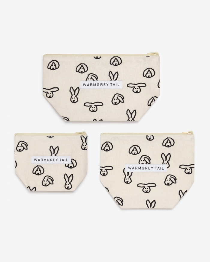 BUNNY STANDING POUCH - IVORY (3size)