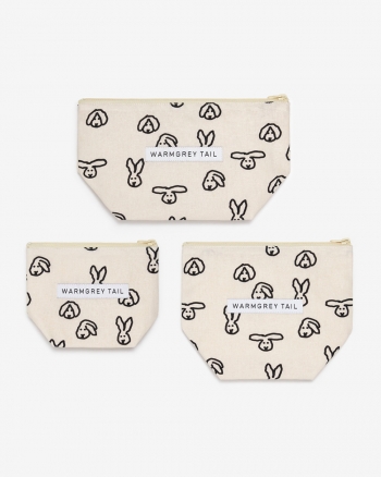 BUNNY STANDING POUCH - IVORY (3size)