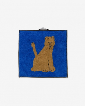 LIONESS HAND TOWEL - BLUE