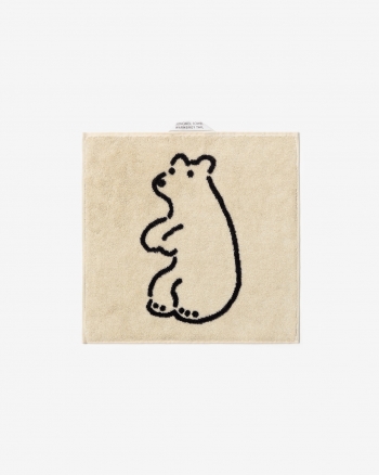 HUGGY BEAR HAND TOWEL - CREAM