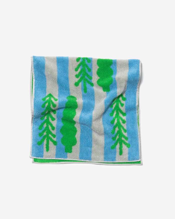 TREES FACE TOWEL - GREEN