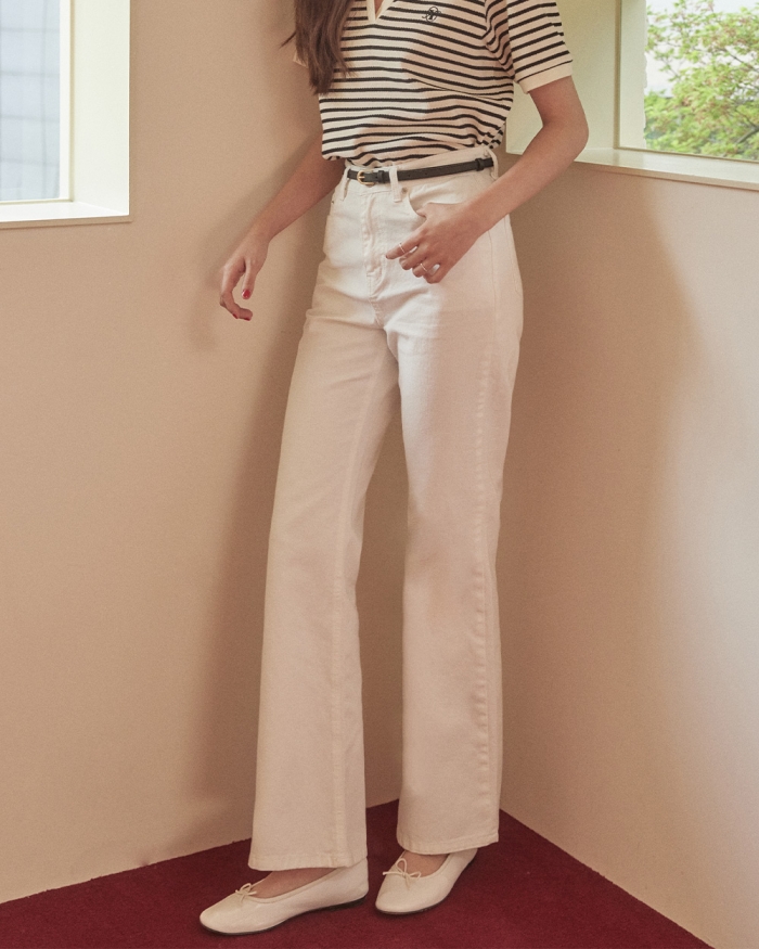 [4/17~ 순차출고] 유어진스 20 SUMMER 데님 (SEMI LOOSE BOOTSCUT) - WHITE