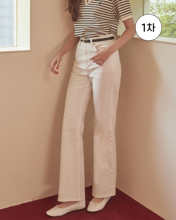 [5/3~ 순차출고] 유어진스 20 SUMMER 데님 (SEMI LOOSE BOOTSCUT) - WHITE