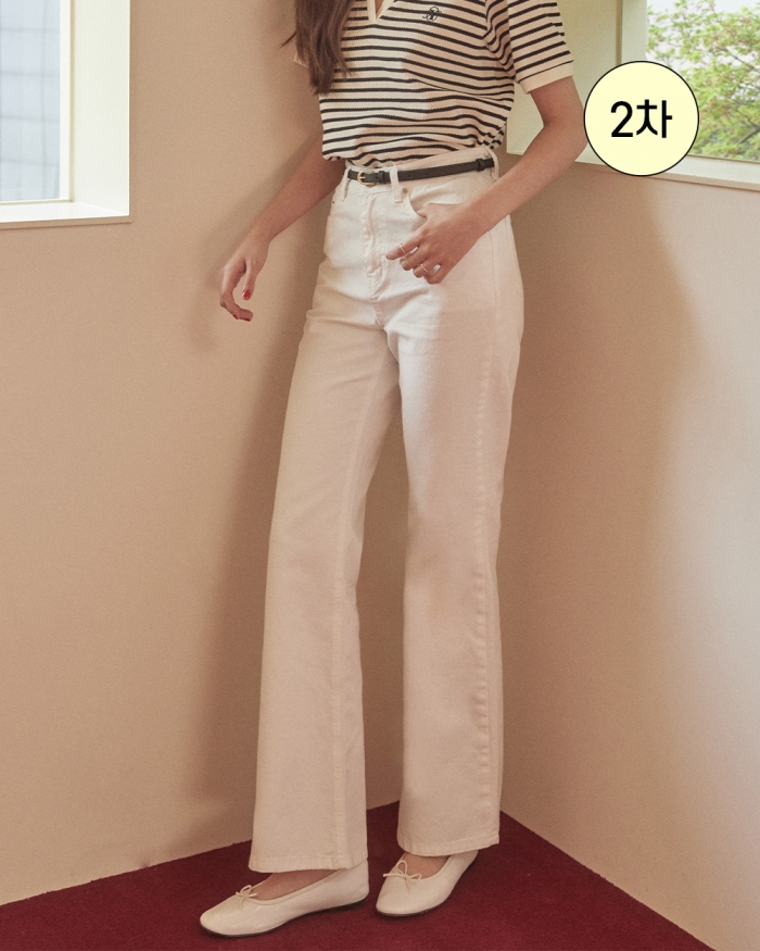 [5/13~ 순차출고] 유어진스 20 SUMMER 데님 (SEMI LOOSE BOOTSCUT) - WHITE