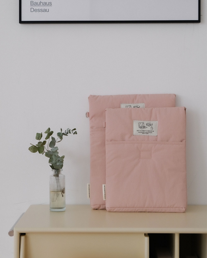 책발전소 노트북 파우치 - 샌드 핑크
