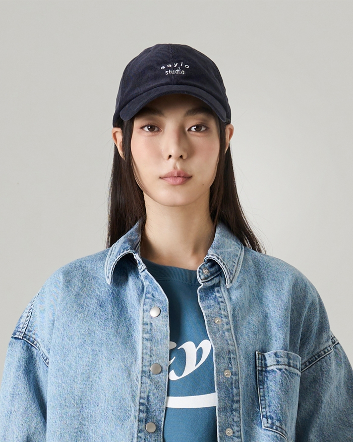 로고 코듀로이 볼캡 (3 colors)