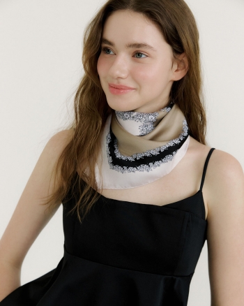 new gisele silk scarf - beige