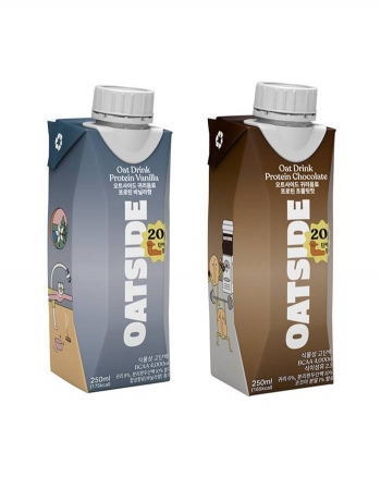 [오트사이드] 귀리음료 프로틴 2종, 초콜릿 6개 + 바닐라 6개 (250ml x 12개)