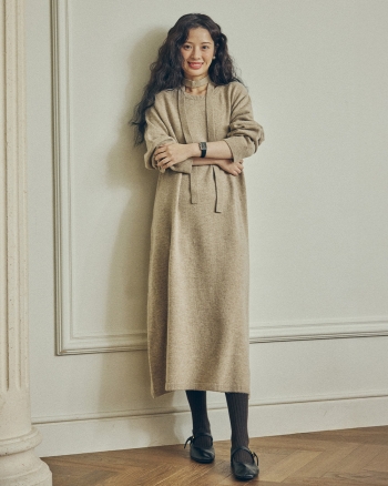 [단독] 잔잔이 타이 롱 원피스 (3COL)