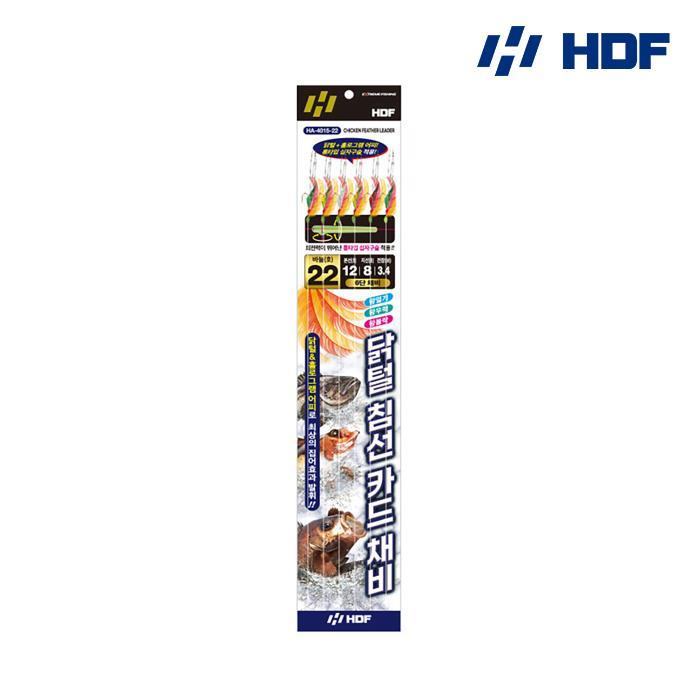 해동 닭털 침선 카드 채비 HA-4015 열기 우럭 볼락 6단
