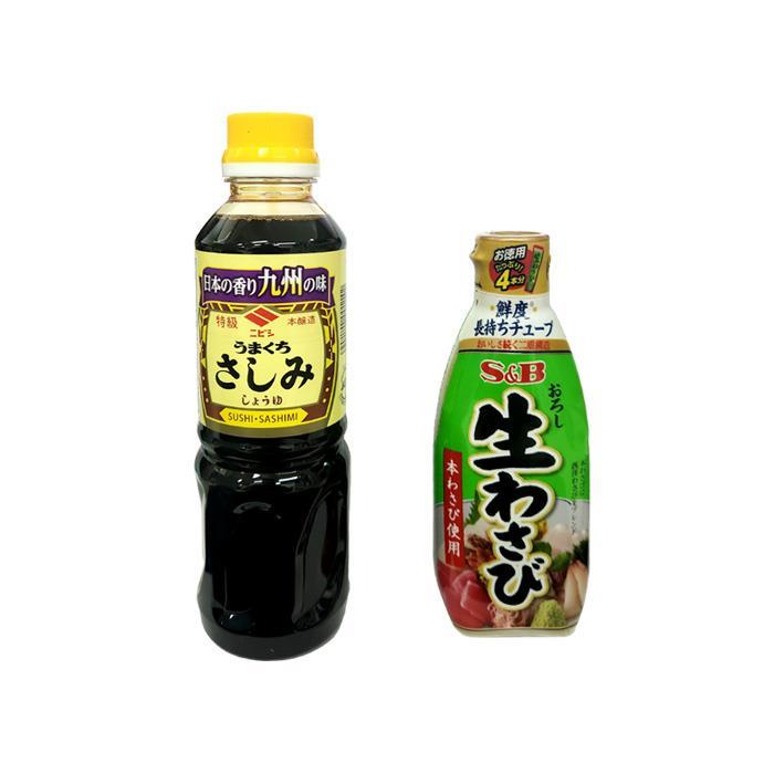 니비시 사시미 간장 360ml & S&B 오로시 생 와사비 175g