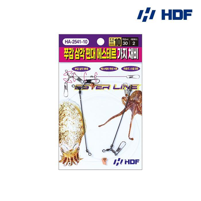 해동 HA-2541 쭈갑 삼각 편대 에스테르 가지채비 쭈꾸미 갑오징어