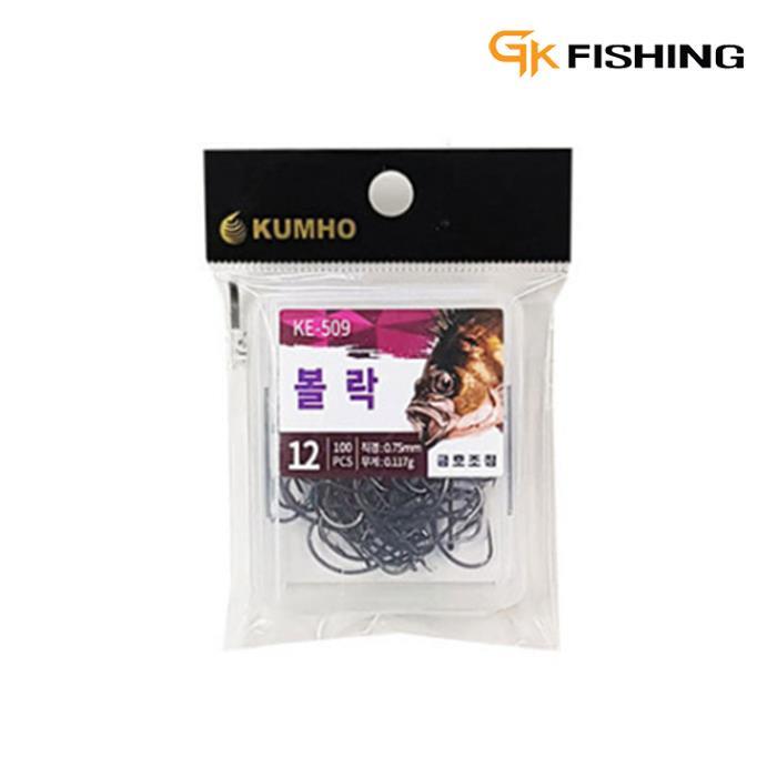 금호조침 KE-509 블랙니켈 볼락 바늘 덕용