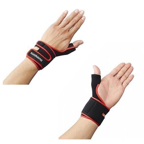 [세일] 시마노 리스트 서포터 글러브 (왼손) GL-05LQ 레드 에깅 전용
