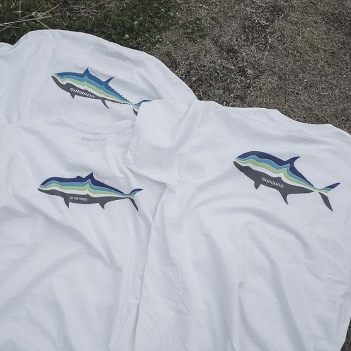 [한정판] 시마노 트리컬러 피쉬 코튼 반팔 티셔츠 (25)