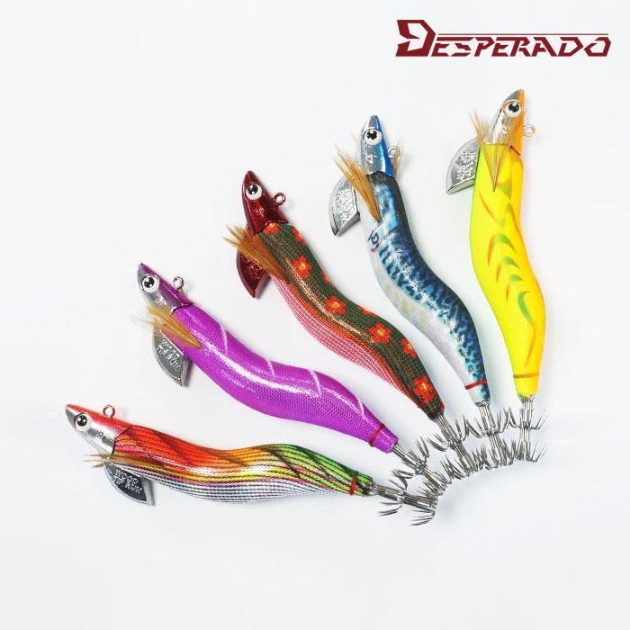 데스페라도 에기스타 우드 TR 무늬오징어 오동목 팁런 에기 3호 30g