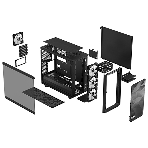 Fractal Design Meshify 2 Lite RGB Light 강화유리 블랙