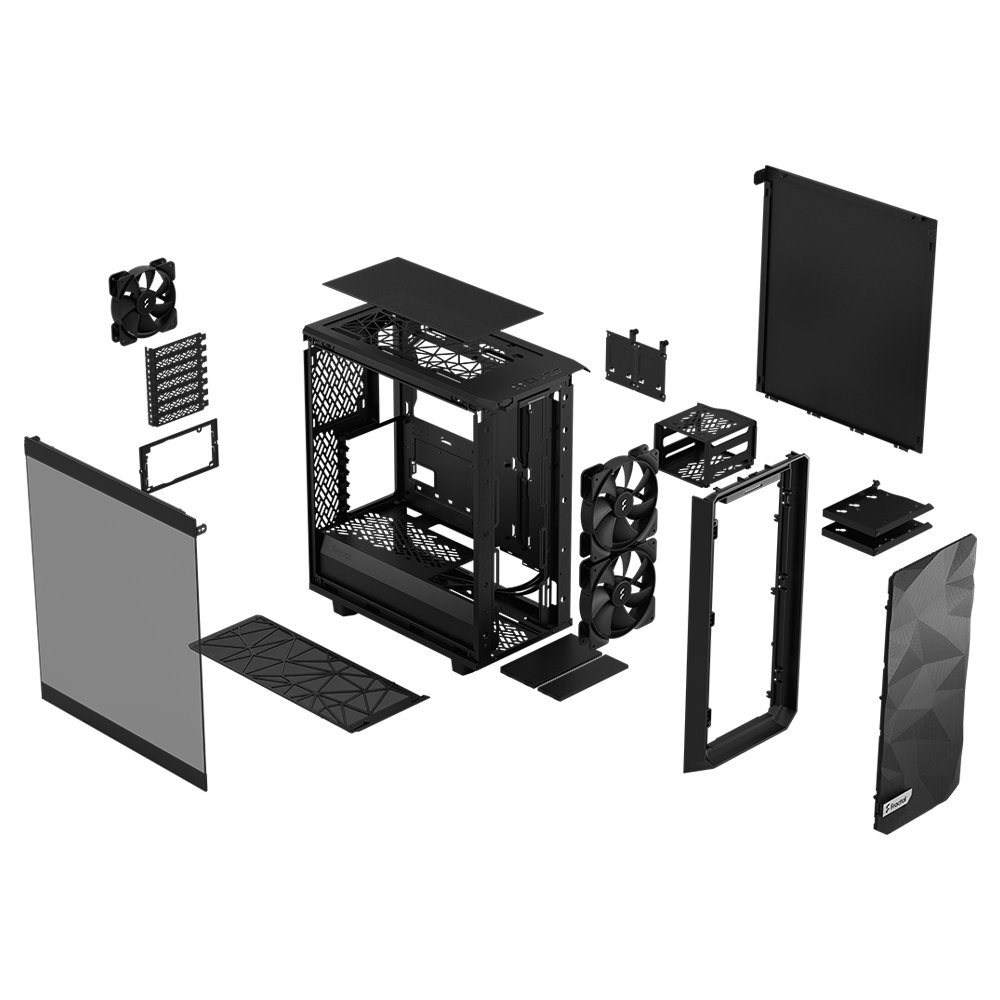 Fractal Design Meshify 2 Compact Lite Light 강화유리 블랙