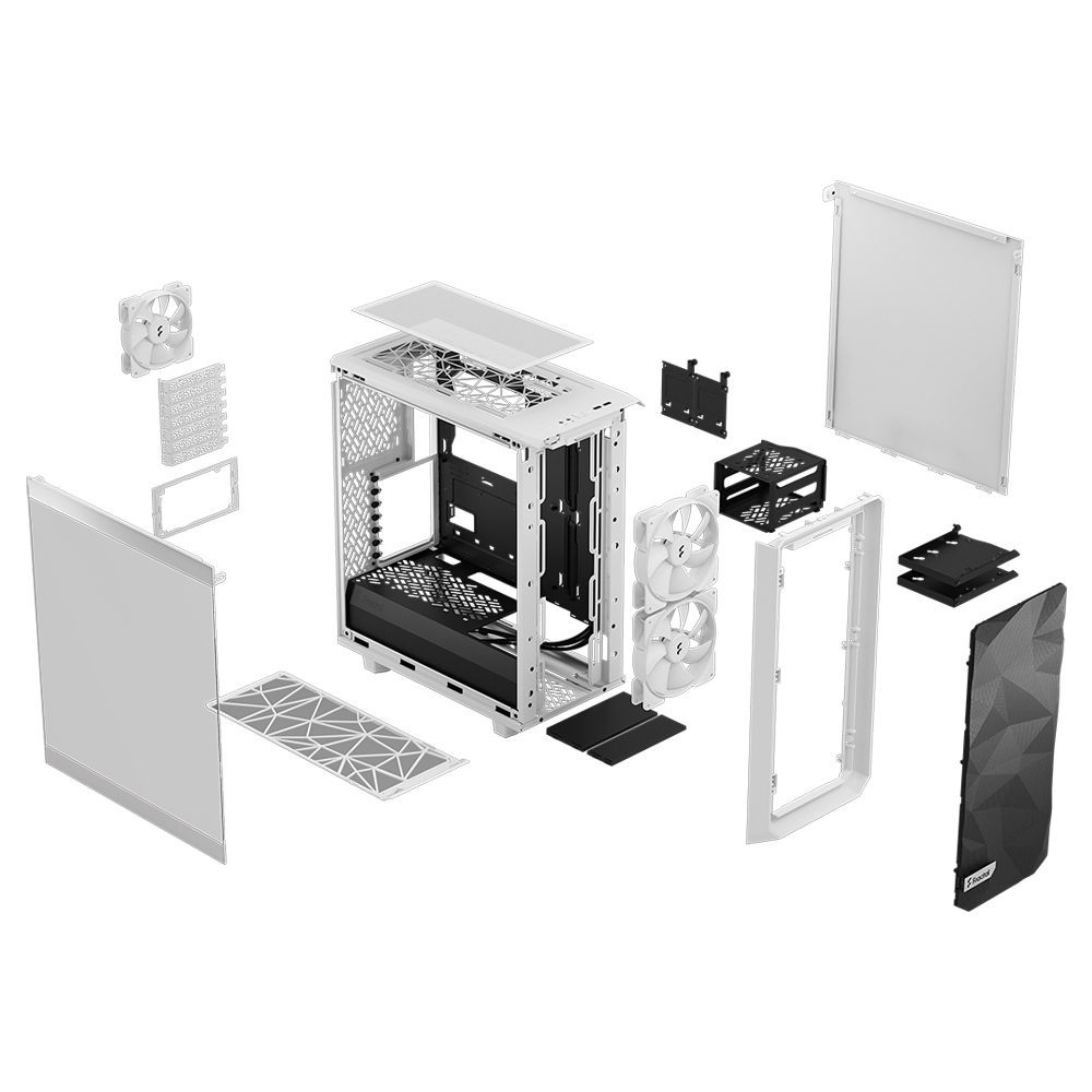 Fractal Design Meshify 2 Compact Lite Clear 강화유리 화이트