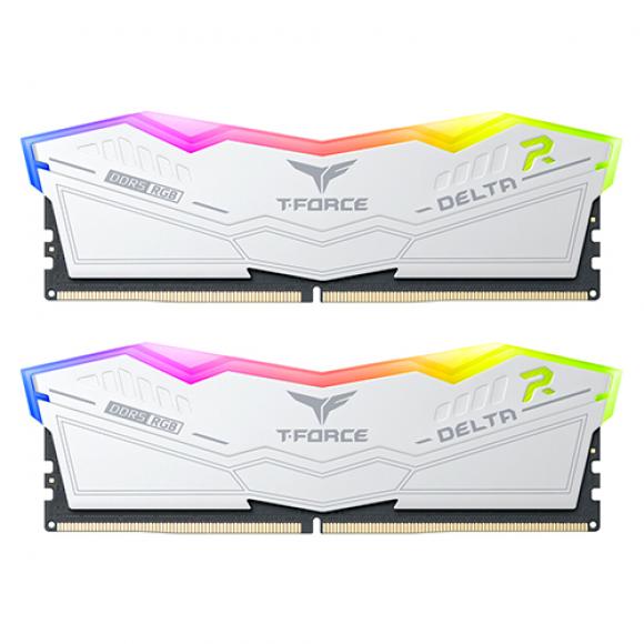 TEAMGROUP T-Force DDR5 6000 CL38 Delta RGB 화이트 패키지 32GB(16Gx2)